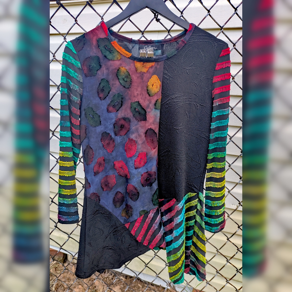 Colorful Textured Women's Top